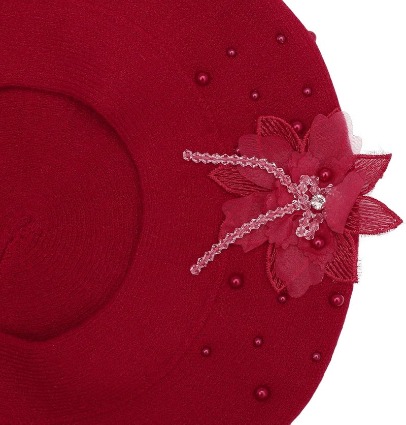 ZLYC Womens French Beret hat, Reversible Solid Color Mosaic Warm Beret Cap for Girls - Image 5